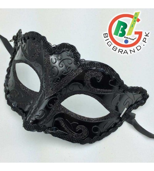 Solid Black Party Mask